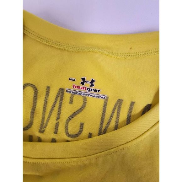 Under Armour Brave the Run Yellow Heat Gear medium womens short sleeve - Picture 5 of 5